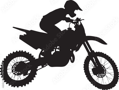 Motorbike Silhouette for Off-Road Racing Design.