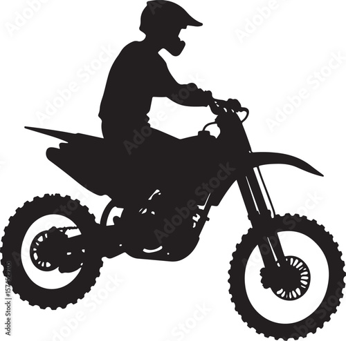 Motorbike Silhouette for Off-Road Racing Design.