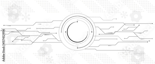 Vector business growth transformation to digital and Successful financial technology. Technology black circuit diagram concept.