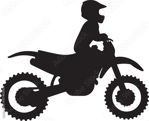 Motorbike Silhouette for Off-Road Racing Design.