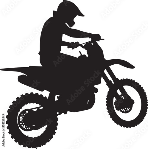 Motorbike Silhouette for Off-Road Racing Design.