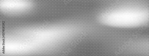 Halftone faded gradient texture. Grunge halftone grit background. White and black sand noise wallpaper. Vector Retro pixilated