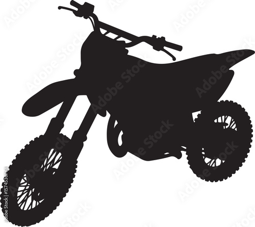 Motorbike Silhouette for Off-Road Racing Design.