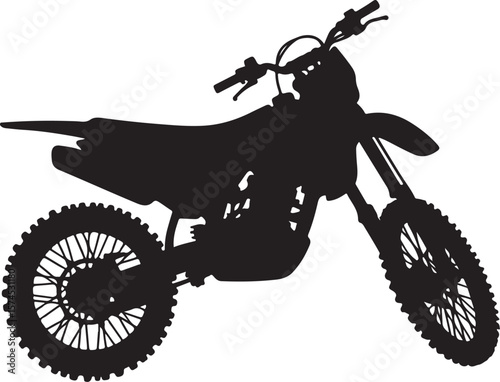 Motorbike Silhouette for Off-Road Racing Design.