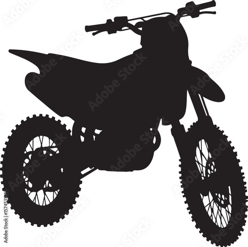 Motorbike Silhouette for Off-Road Racing Design.