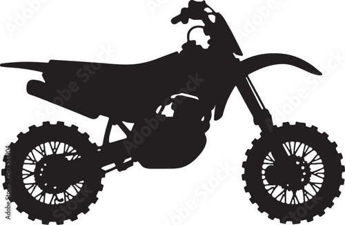 Motorbike Silhouette for Off-Road Racing Design.