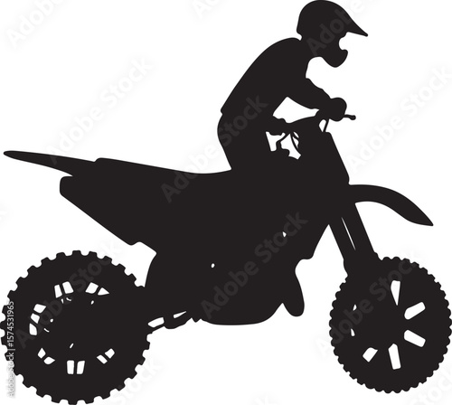 Motorbike Silhouette for Off-Road Racing Design.