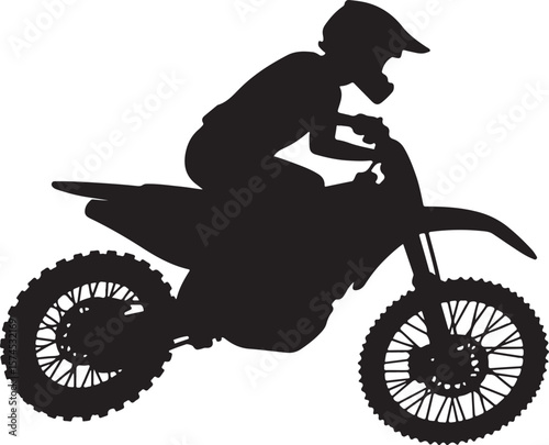 Motorbike Silhouette for Off-Road Racing Design.