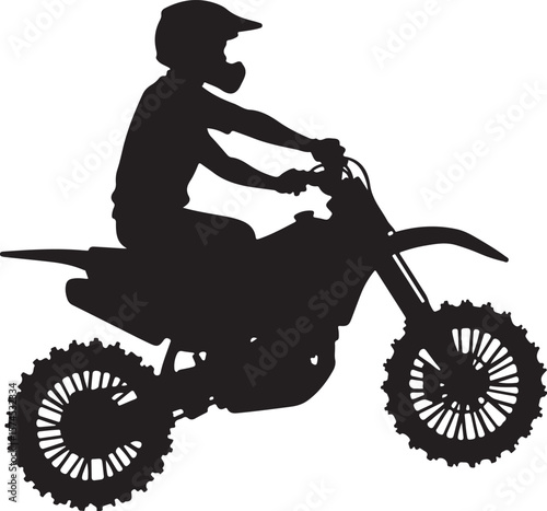 Motorbike Silhouette for Off-Road Racing Design.