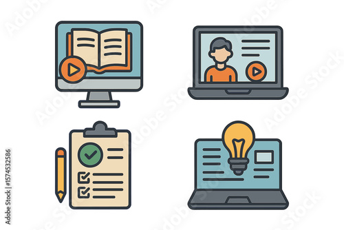 Online learning resources showcasing interactive elements and educational tools for students and educators