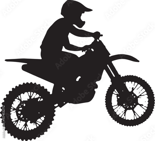 Motorbike Silhouette for Off-Road Racing Design.