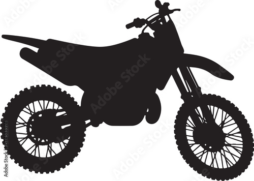 Motorbike Silhouette for Off-Road Racing Design.