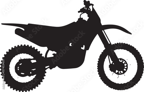 Motorbike Silhouette for Off-Road Racing Design.