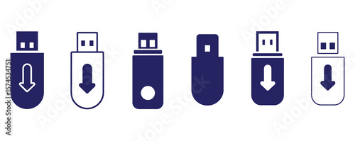 USB icon set. Flash disk icon, vector illustration.USB icon logo design. Flash disk sign and symbol. flash drive sign. USB charging