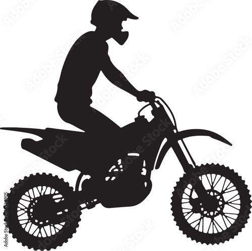 Motorbike Silhouette for Off-Road Racing Design.