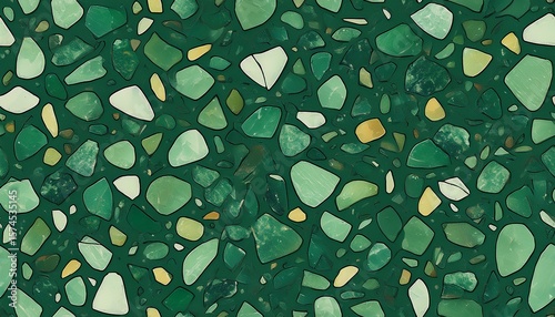 green granite terrazzo flooring seamless texture generative ai