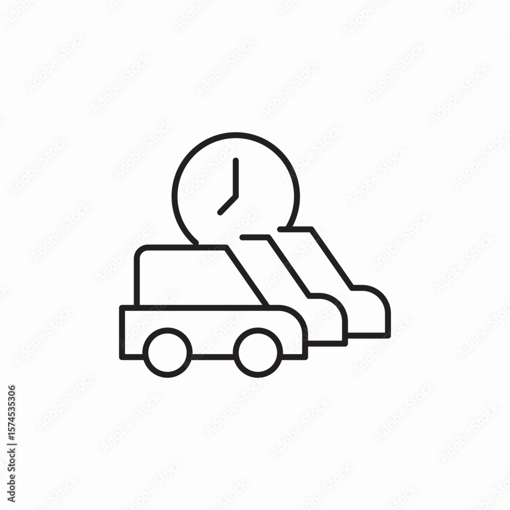 car parking time icon sign vector car parking time icon sign vector