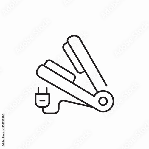 hair straightener icon sign vector