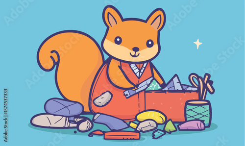 squirrel with acorn