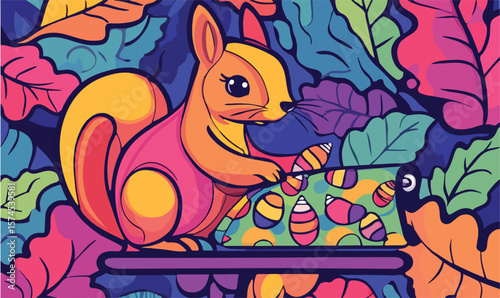 squirrel and acorn
