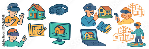 Virtual reality technology enhances architectural design and modeling in a creative workspace for professionals