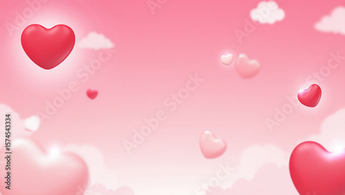 pink hearts background