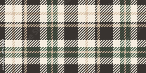 Black, White, and Green Plaid Pattern, Seamless Tartan Checkered Design, Perfect for Textiles, Fashion, Home Decor, and Wallpapers