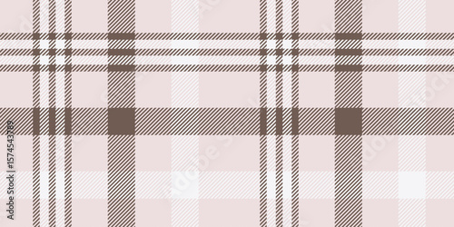 A seamless light pink and brown tartan plaid pattern with soft, elegant tones, perfect for feminine textiles, minimalist decor, and stylish designs