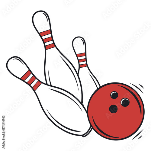 bowling ball and pins