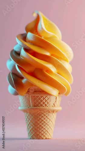 rotating dessert ice cream, cakes and fruits, seamlessly changing from one dessert to another, dessert advertisements, food promotional materials for restaurants and cafes