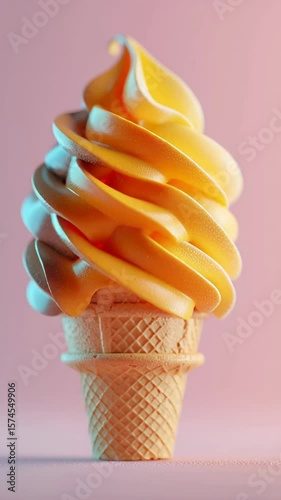 rotating dessert ice cream, cakes and fruits, seamlessly changing from one dessert to another, dessert advertisements, food promotional materials for restaurants and cafes