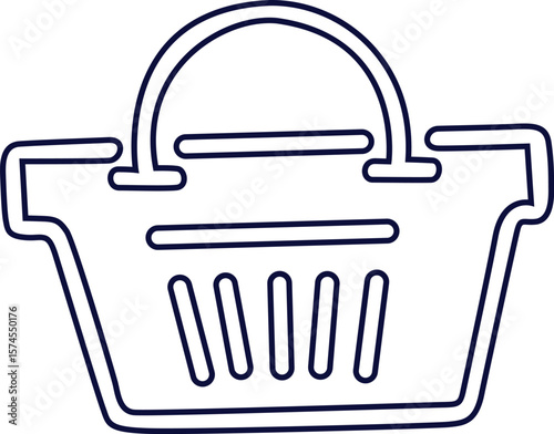 Shopping basket icon isolated on a white background vector illustration