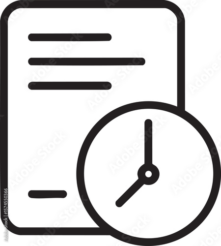 Time Management Document Icon Efficient Scheduling and Organization