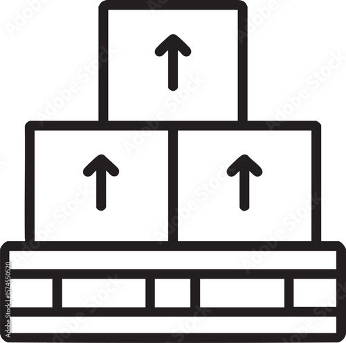 Stackable Cargo Boxes on Pallet Efficient Logistics and Shipping Solution