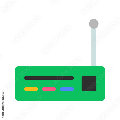Wireless Router Modem Network Device Internet Minimalist Illustration