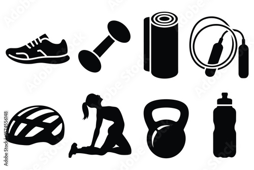 Athletic equipment and fitness silhouette running shoe
