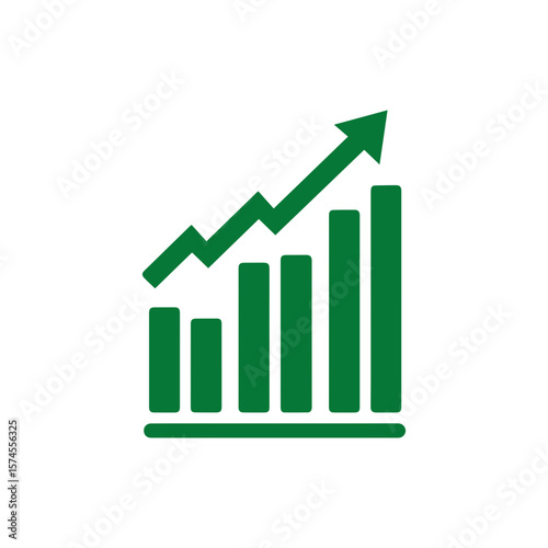 Free Download Business growing chart with arrow. Profit growth sign symbol icon. - GFXLoad