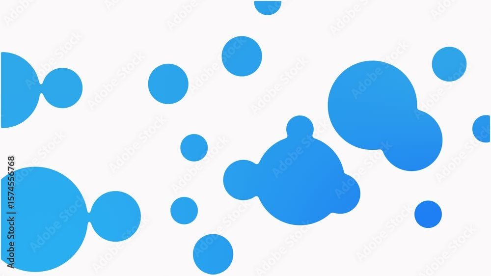 Abstract blue bubbles illustration with soft gradients and varying sizes for creative design