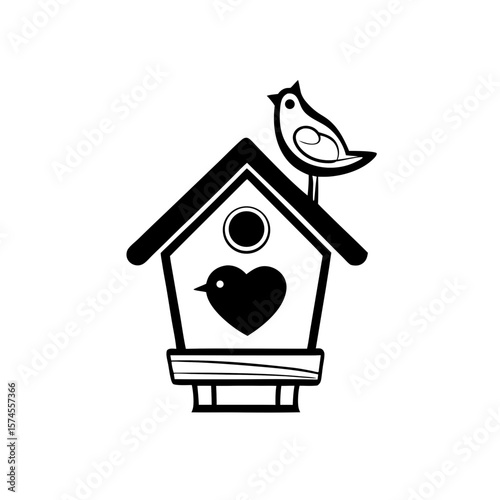  birdhouse with a heart shape