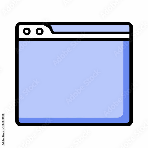 Computer window displays content digitally onscreen plainly