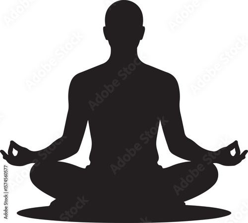 people meditating silhouette vector illustration design