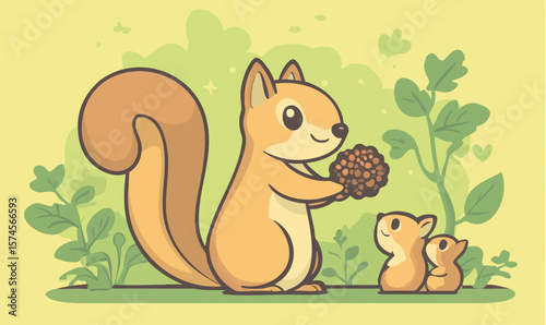 squirrel and acorn