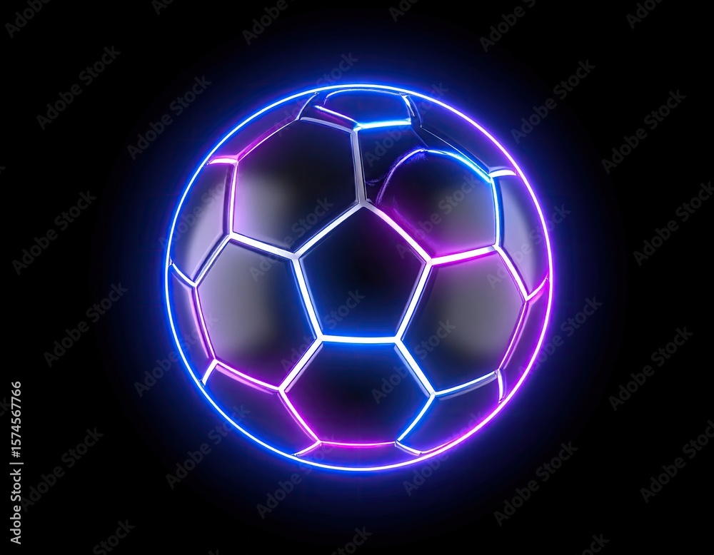 Obraz premium Futuristic soccer ball