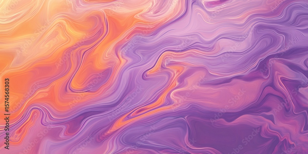 Fototapeta premium Abstract fluid art design with swirling colors.