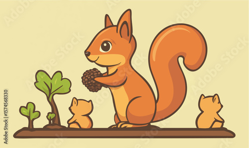 squirrel on the tree