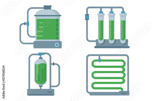 Modern bioreactor systems for cultivating algae in laboratory settings during daylight hours