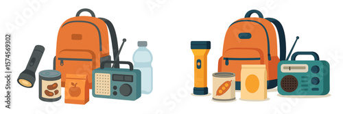 Essential camping gear and supplies arranged for outdoor adventure preparation in a serene setting
