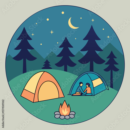 camping in the mountains