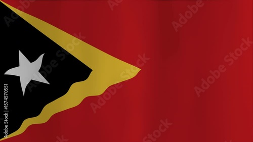 Timor leste flag animation in vibrant colors suitable for presentations, educational materials, cultural events, and national holiday celebrations.
