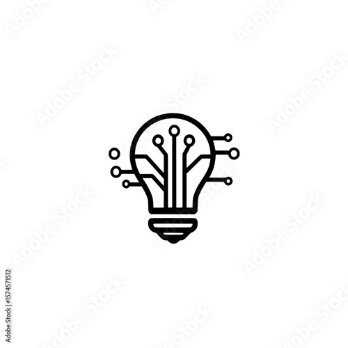 Creative light bulb with molecular mesh network symbolizing innovation and scientific ideas vector